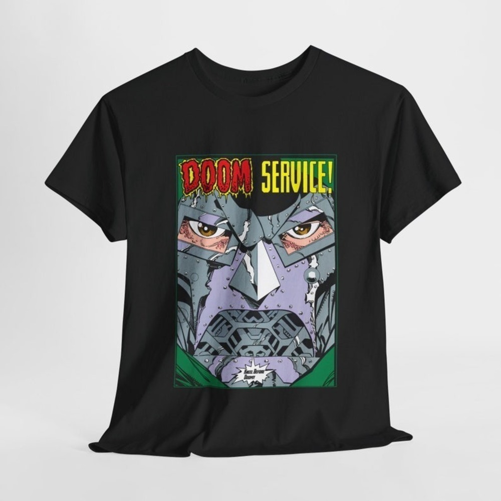 90s Retro Styled Doctor Doom Shirt Comic Book Shirt Black Shirt